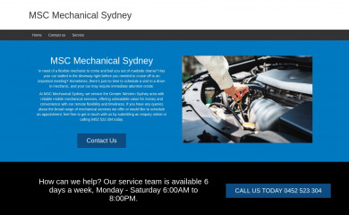 mscmechanical.com.au screenshot