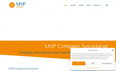 mspsecretaries.co.uk screenshot