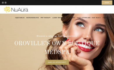 nuauramedspa.com screenshot