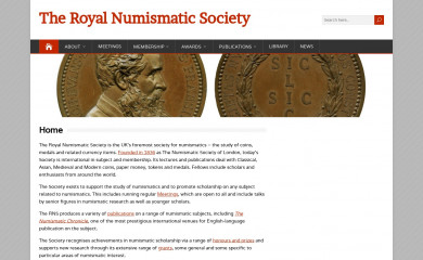 numismatics.org.uk screenshot