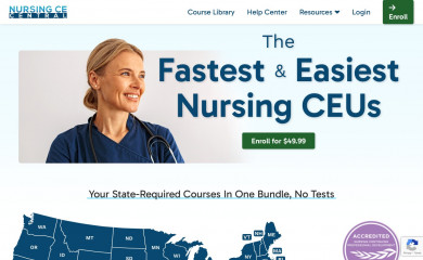 nursingcecentral.com screenshot