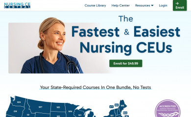 nursingcecentral.com screenshot