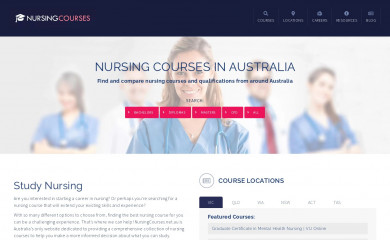nursingcourses.net.au screenshot