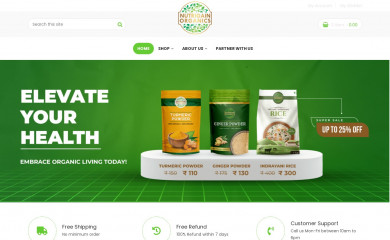 nutrigainorganics.com screenshot