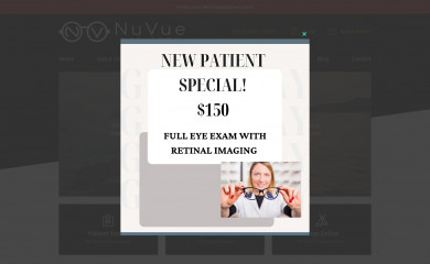 nuvueeyecare.com screenshot