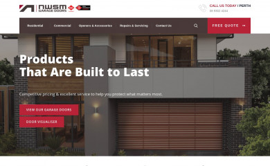nwsmgaragedoors.com.au screenshot
