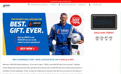nascarracingexperience.com screenshot