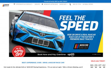 nascarracingexperience.com screenshot