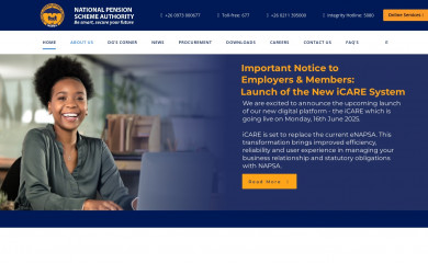 napsa.co.zm screenshot