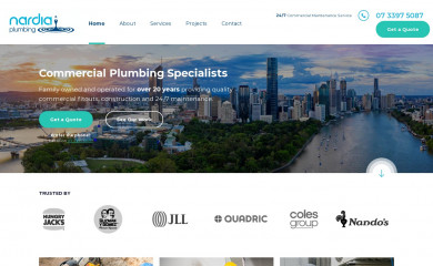 nardiaplumbing.com.au screenshot
