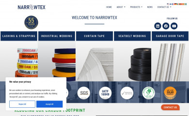 narrowtex.co.za screenshot
