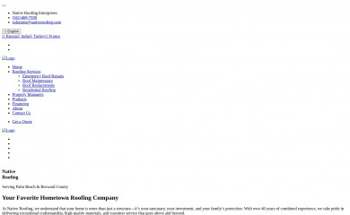 nativeroofing.com screenshot