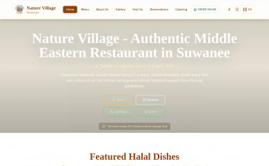 naturevillagerestaurant.com screenshot