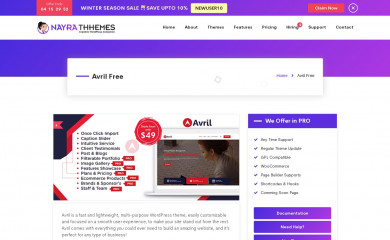https://www.nayrathemes.com/avril-free/ screenshot