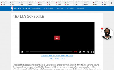 nbastream.tv screenshot
