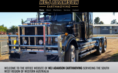 ncadamsonexcavatorhire.com.au screenshot