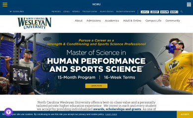 ncwu.edu screenshot
