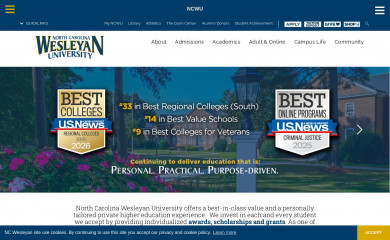 ncwu.edu screenshot