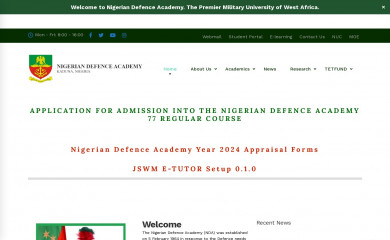 nda.edu.ng screenshot
