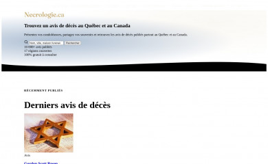 necrologie.quebec screenshot