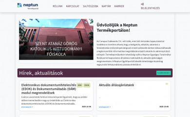 neptun.org.hu screenshot