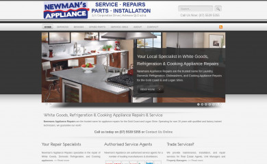 newmansappliance.com.au screenshot