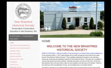 newbraintreehistoricalsociety.org screenshot