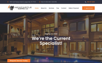 newcastle-electric.com screenshot