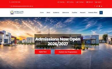 newgateuniversityminna.edu.ng screenshot