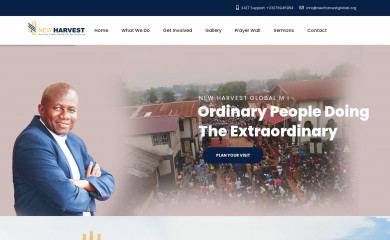 newharvestglobal.org screenshot