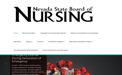 nevadanursingboard.org screenshot