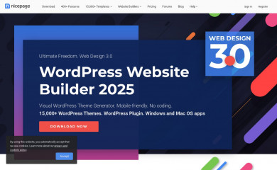 https://nicepage.com/wordpress screenshot