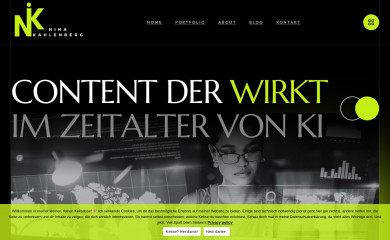 ninakahlenberg.com screenshot