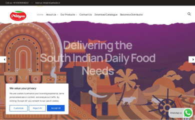 nityafoods.in screenshot