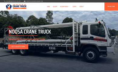 noosacranetruck.com.au screenshot
