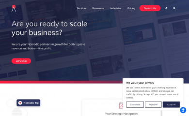 nomadicsoftware.com screenshot