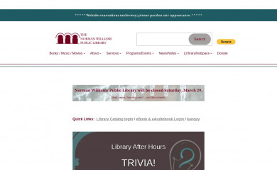 normanwilliams.org screenshot