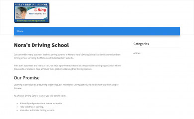 norasdrivingschool.com screenshot