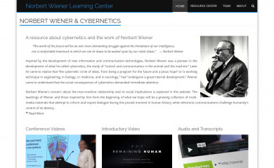norbertwiener.org screenshot