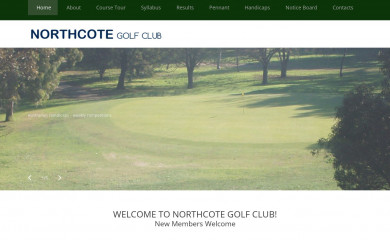 northcotegolfclub.com screenshot