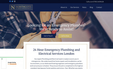northcoteplumbingandelectrical.co.uk screenshot