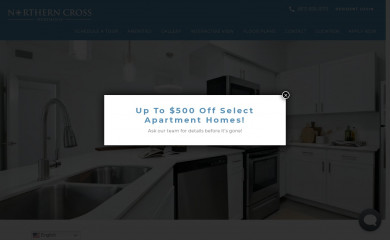 northerncrossapts.com screenshot