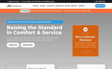 northernairhvac.com screenshot
