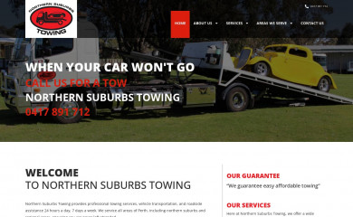 northernsuburbstowing.net.au screenshot