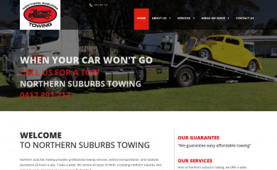 northernsuburbstowing.net.au screenshot