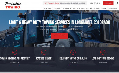 northsidetowing2.com screenshot