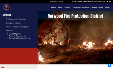 norwoodfiredistrict.org screenshot