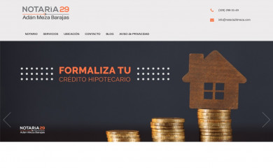 notaria29meza.com screenshot