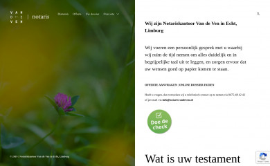 notarisvandeven.nl screenshot