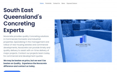 novacreteconstructions.com screenshot